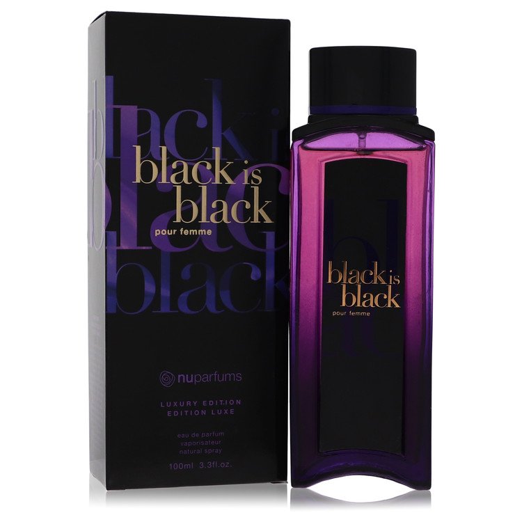 Black Is Black 3.3 oz Eau De Parfum Spray For Women By Nu Parfums