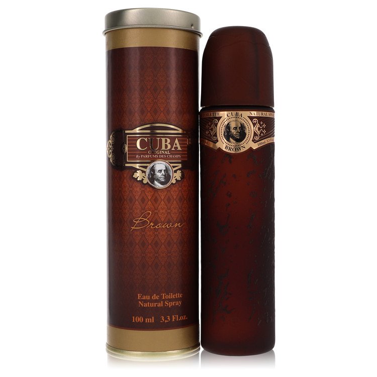 Cuba Brown 3.4 oz Eau De Toilette Spray For Men By Fragluxe