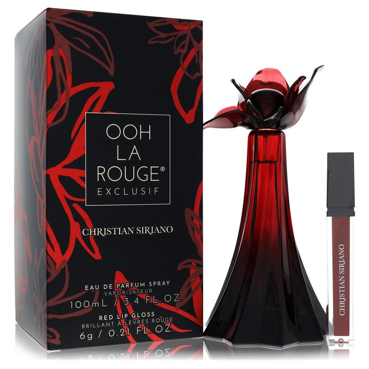 Christian Siriano Ooh La Rouge Exclusif 3.4 oz Eau De Parfum Spray + 0.21 oz Red Lip Gloss For Women By Christian Siriano