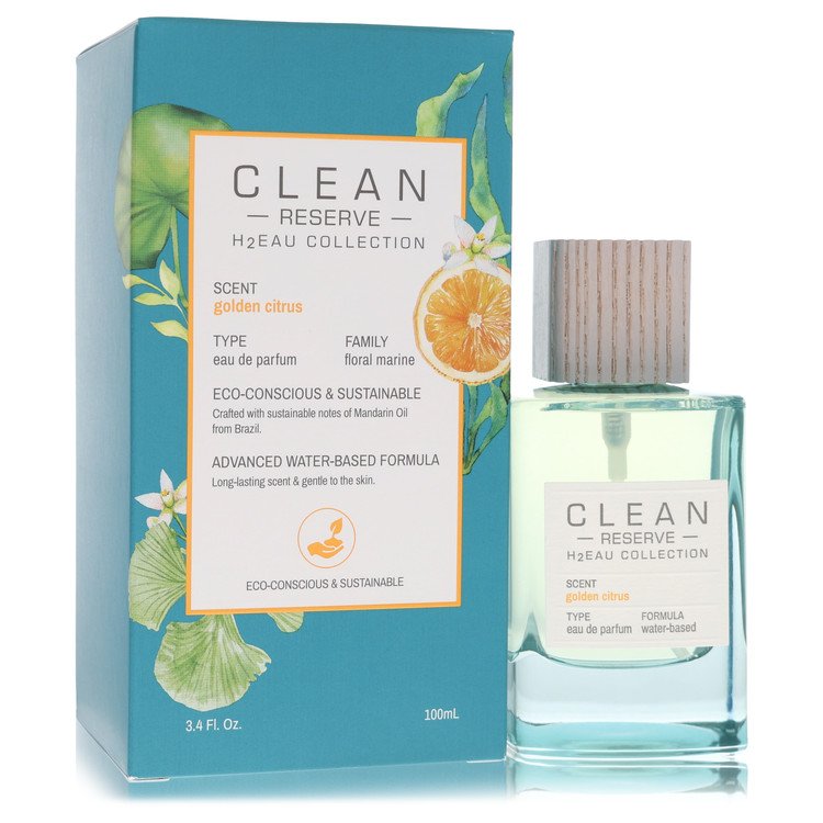 Clean Reserve Golden Citrus Eau De Parfum Spray 3.4 oz Eau De Parfum Spray (Unisex) For Women By Clean