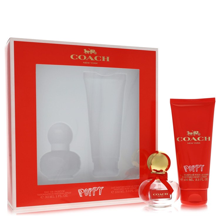 Coach Poppy Gift Set By Coach 1 oz Eau De Parfum Spray + 3.3 oz Body Lotion For Women By Coach