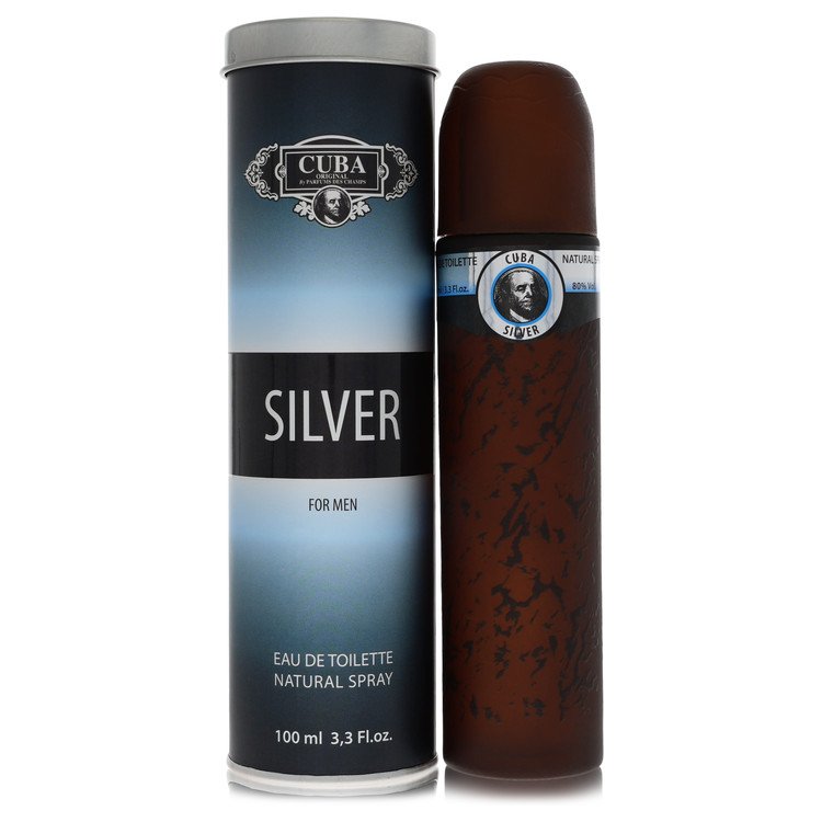 Cuba Silver 3.3 oz Eau De Toilette Spray For Men By Fragluxe
