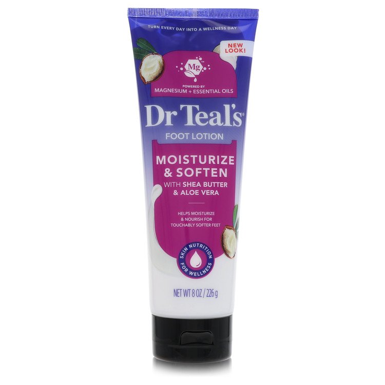 Dr Teal's Pure Epsom Salt Foot Cream 8 oz Pure Epsom Salt Foot Cream with Shea Butter & Aloe Vera & Vitamin E For Women By Dr Teal's