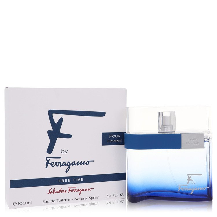 F Free Time 3.4 oz Eau De Toilette Spray For Men By Salvatore Ferragamo