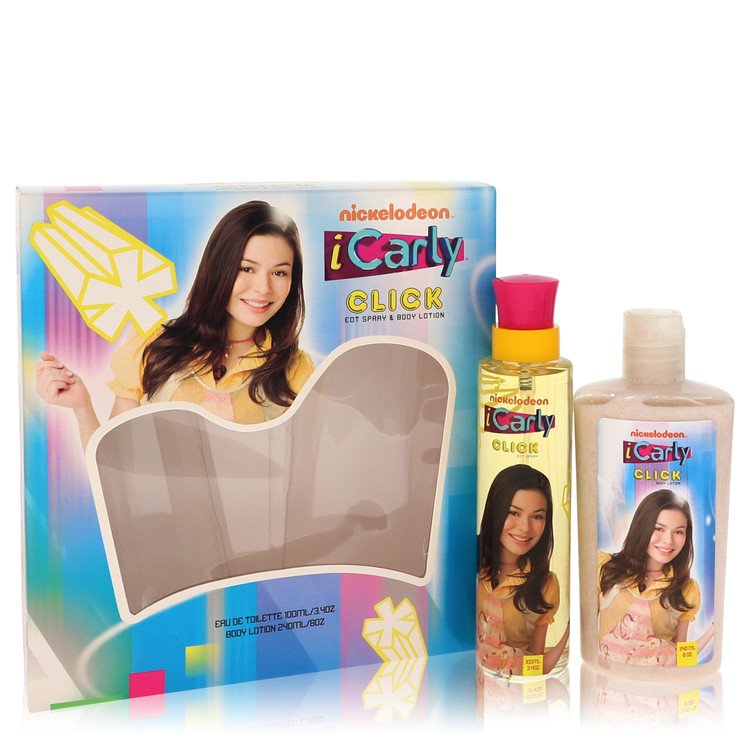 Icarly Click Gift Set 3.4 oz Eau De Toilette Spray + 8 oz Body Lotion For Women By Marmol & Son