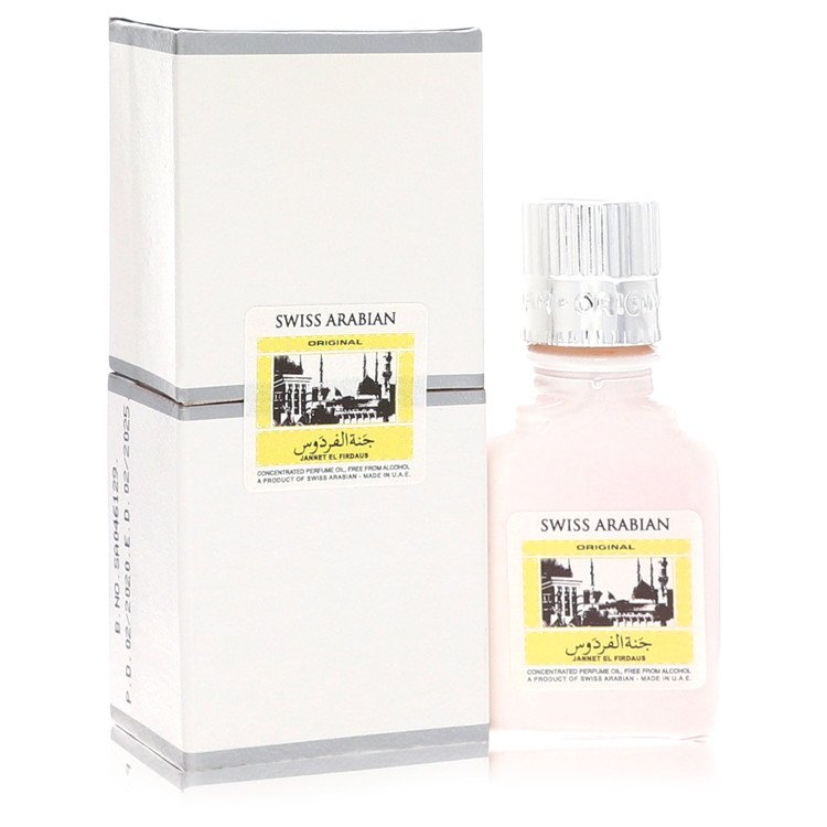 Jannet El Firdaus Concentrated Perfume Oil Free From Alcohol 0.3 oz Concentrated Perfume Oil Free From Alcohol (Unisex White Attar) For Men By Swiss Arabian