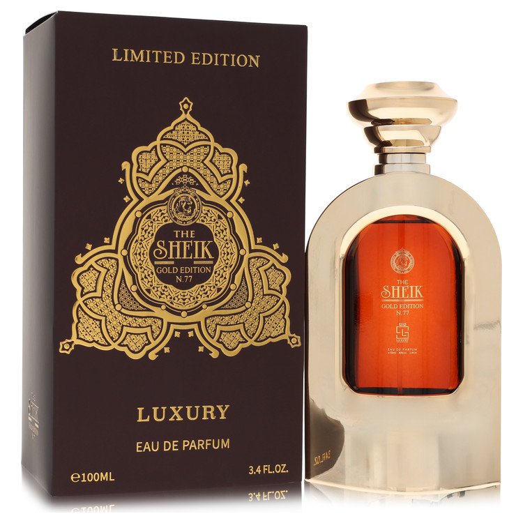 Khalis The Sheik N.77 Luxury Gold Edition 3.4 oz Eau De Parfum Spray For Men By Khalis