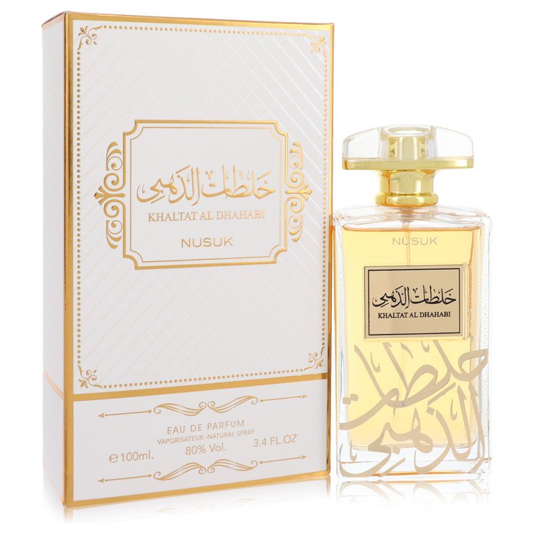 Khaltat Al Dhahabi Eau De Parfum Spray 3.4 oz Eau De Parfum Spray (Unisex) For Men By Nusuk