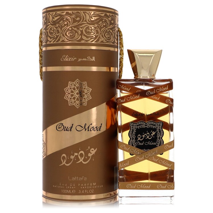 Lattafa Oud Mood Elixir Eau De Parfum Spray 3.4 oz Eau De Parfum Spray (Unisex) For Men By Lattafa