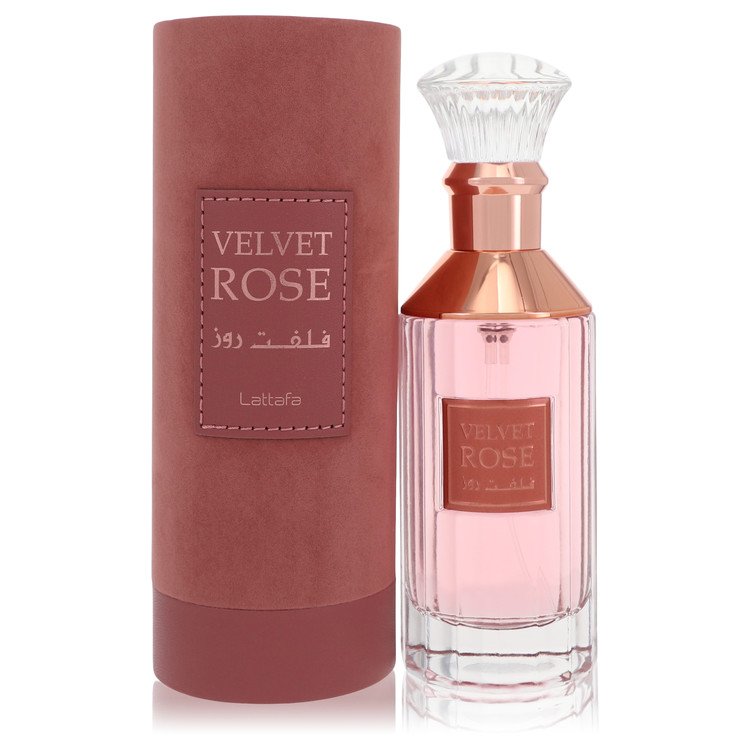 Lattafa Velvet Rose Eau De Parfum Spray 3.4 oz Eau De Parfum Spray (Unisex) For Women By Lattafa