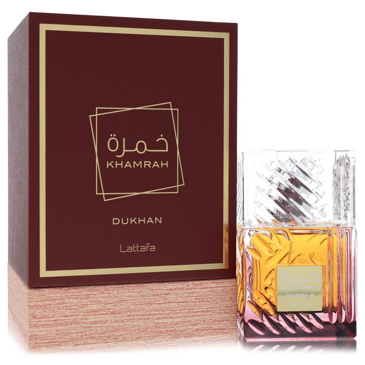 Lattafa Khamrah Dukhan Eau De Parfum Spray 3.4 oz Eau De Parfum Spray (Unisex) For Men By Lattafa