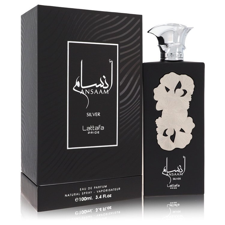 Lattafa Pride Ansaam Silver Eau De Parfum Spray 3.4 oz Eau De Parfum Spray (Unisex) For Women By Lattafa