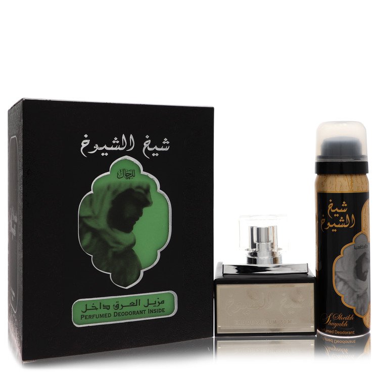 Lattfa Sheikh Al Shuyukh 1.7 oz Eau De Parfum Spray With 1.7 oz Deodorant Spray For Men By Lattafa