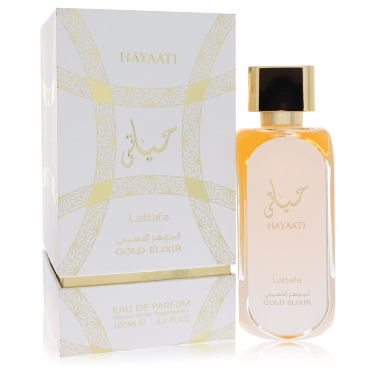 Lattafa Hayaati Gold Elixir Eau De Parfum Spray 3.4 oz Eau De Parfum Spray (Unisex) For Women By Lattafa