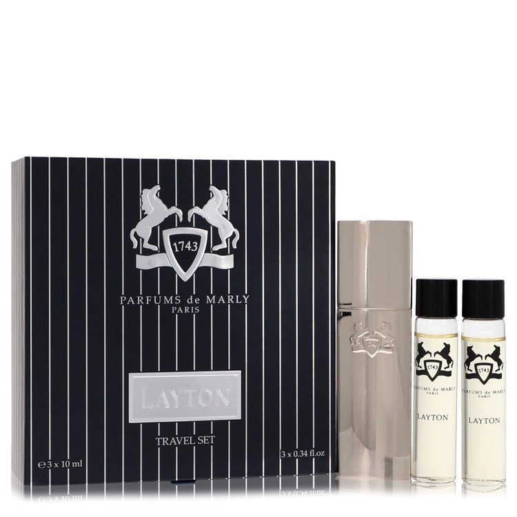 Layton Royal Essence 3 x 0.34 oz Three Eau De Parfum Sprays Travel Set For Men By Parfums De Marly