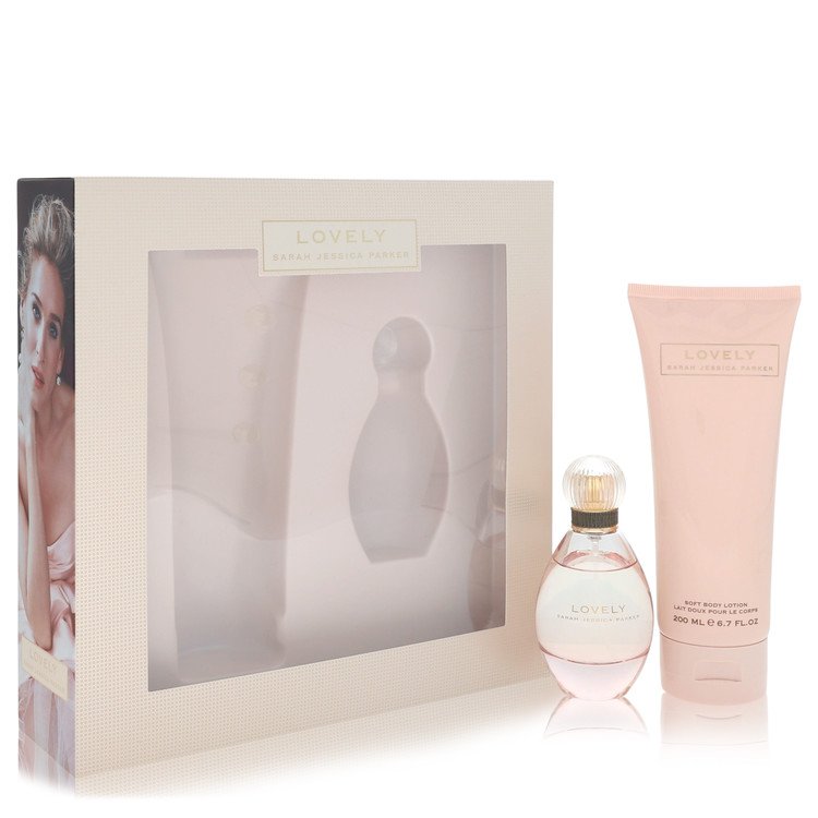 Lovely Gift Set 1.7 oz Eau De Parfum Spray + 6.7 oz Body Lotion For Women By Sarah Jessica Parker
