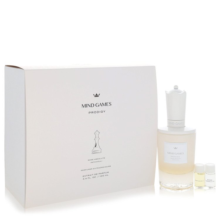 Mind Games Prodigy Gift Set 3.4 Extrait De Parfum Spray + Two .10 Mini Extract + Testing papers For Men By Mind Games