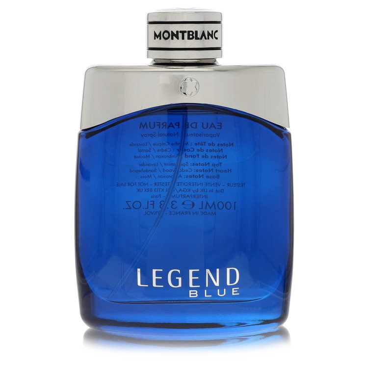 Montblanc Legend Blue Eau De Parfum Spray 3.3 oz Eau De Parfum Spray (Tester) For Men By Mont Blanc