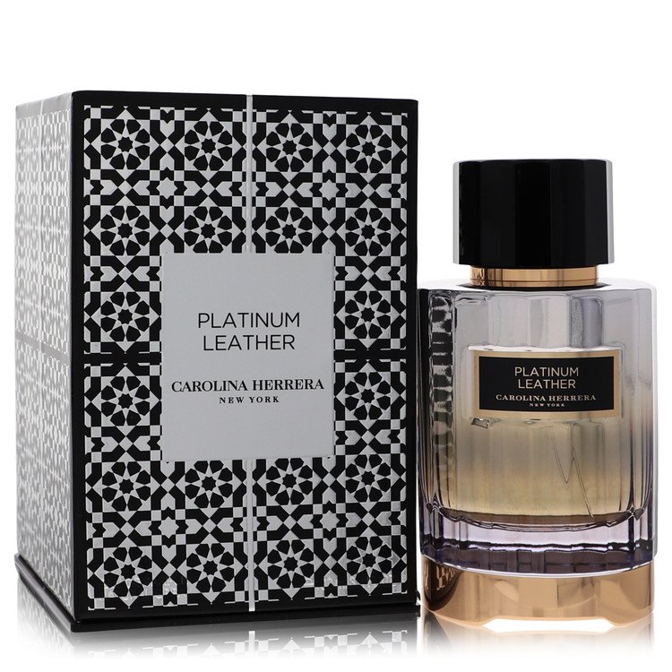 Platinum Leather 3.4 oz Eau De Parfum Spray (Unisex) For Women By Carolina Herrera