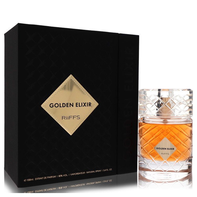 Riiffs Golden Elixir Extrait De Parfum Spray 3.4 oz Extrait De Parfum Spray (Unisex) For Men By Riiffs