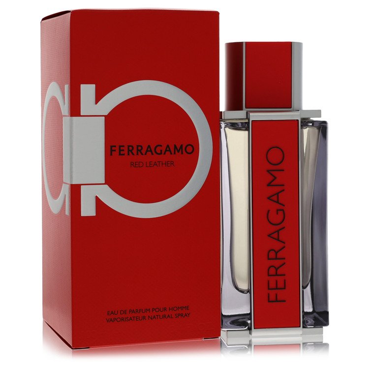 Salvatore Ferragamo Red Leather 3.4 oz Eau De Parfum Spray For Men By Salvatore Ferragamo