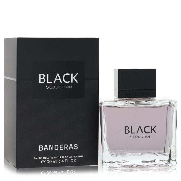 Seduction In Black 3.4 oz Eau De Toilette Spray For Men By Antonio Banderas
