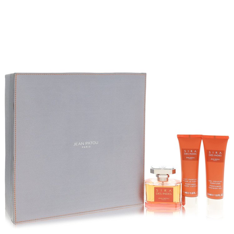 Sira Des Indes Gift Set 1.6 oz Eau De Parfum Spray + 1.6 oz Body Lotion + 1.6 oz Shower Gel For Women By Jean Patou