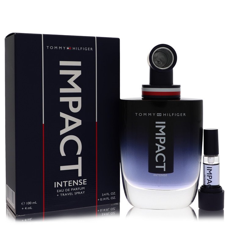 Tommy Hilfiger Impact Intense 3.4 oz Eau De Parfum Spray + 0.14 Travel Spray For Men By Tommy Hilfiger