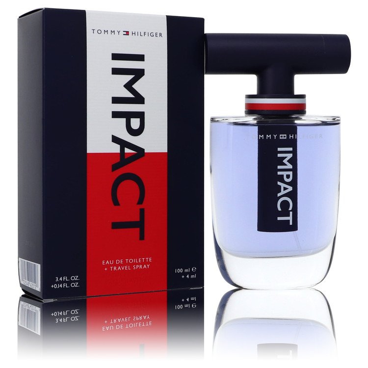 Tommy Hilfiger Impact Gift Set 3.4 oz Eau De Toilette Spray + .14 oz Travel EDT Spray For Men By Tommy Hilfiger