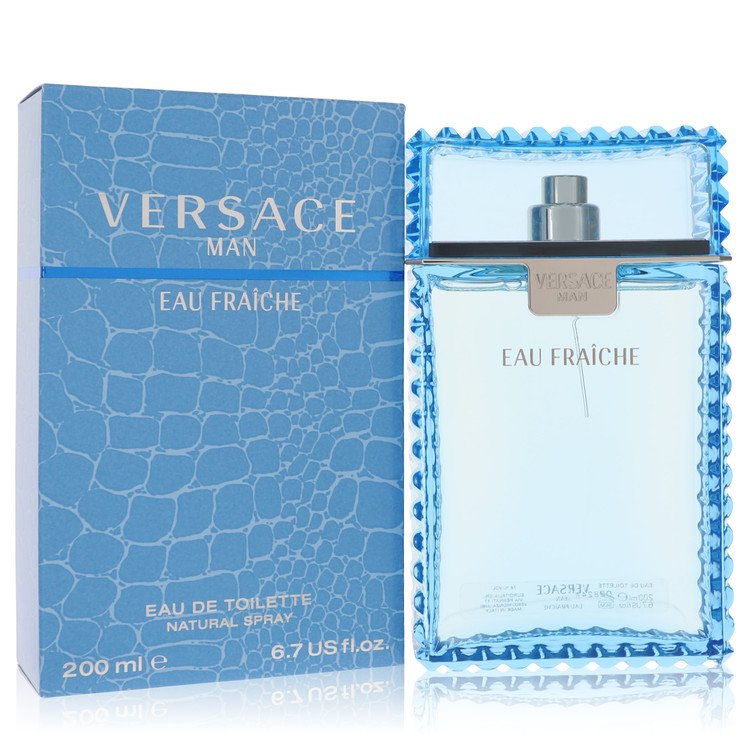 Versace Man Eau Fraiche Eau De Toilette Spray 6.7 oz Eau Fraiche Eau De Toilette Spray (Blue) For Men By Versace