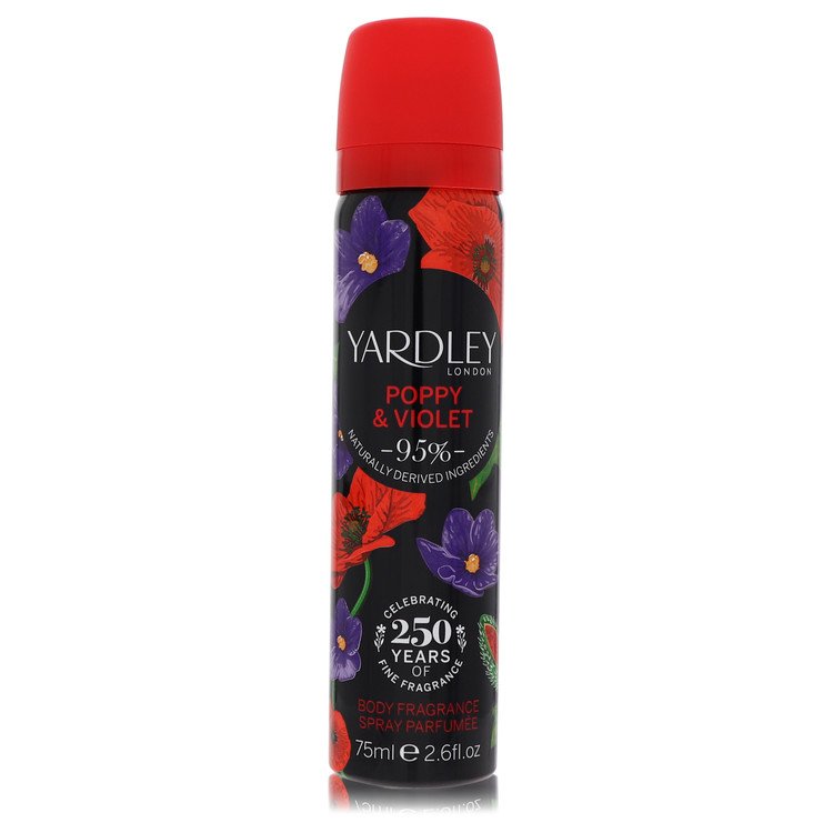 Yardley Poppy & Violet 2.6 oz Body Fragrance Spray For Women By Yardley London