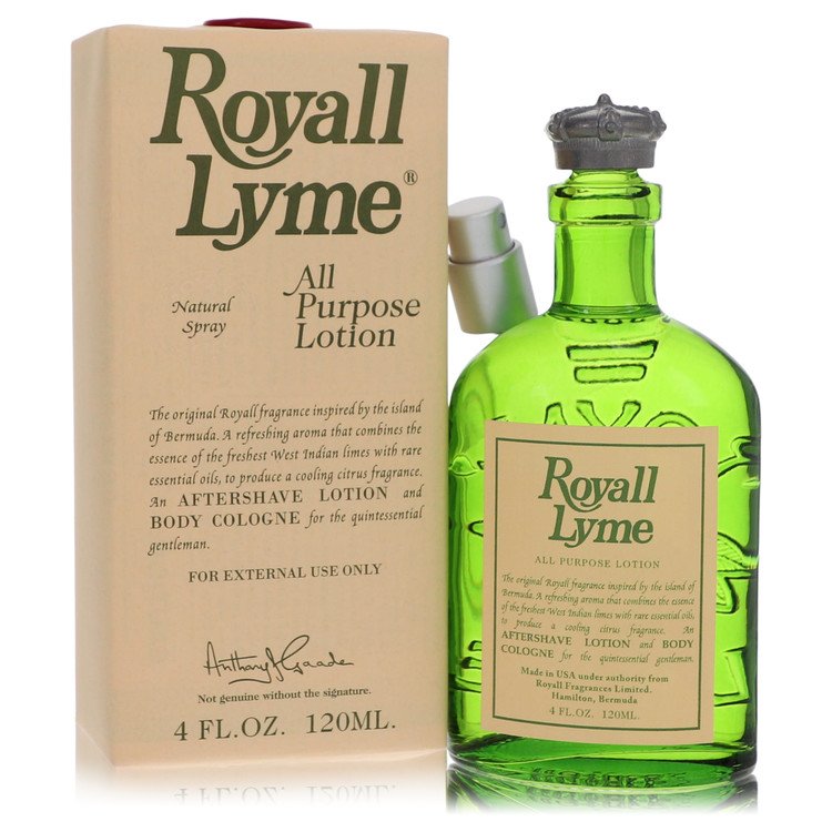 Royall Lyme 4 oz All Purpose Lotion / Cologne For Men By Royall Fragrances