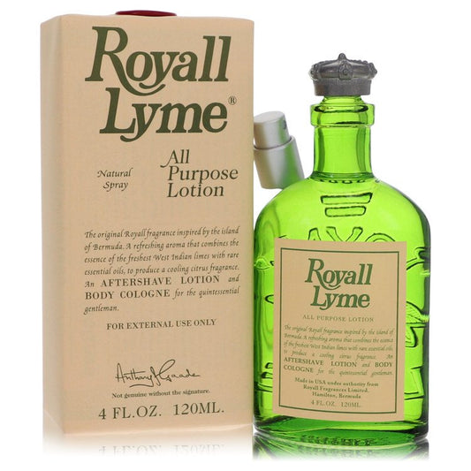 Royall Lyme 4 oz All Purpose Lotion / Cologne For Men By Royall Fragrances