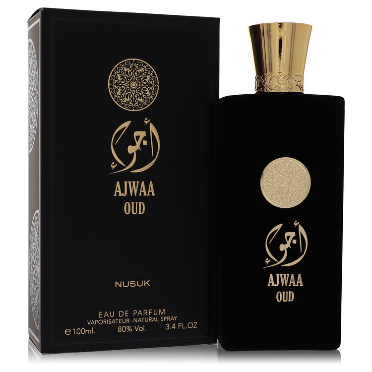 Ajwaa Oud Eau De Parfum Spray 3.4 oz Eau De Parfum Spray (Unisex) For Men By Nusuk