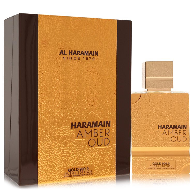 Al Haramain Amber Oud Gold 999.9 Dubai Edition Extrait De Parfum Spray By Al Haramain 3.3 oz Extrait De Parfum Spray For Men By Al Haramain