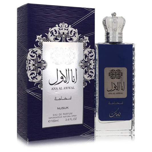 Ana Al Awwal Blue 3.4 oz Eau De Parfum Spray For Men By Nusuk
