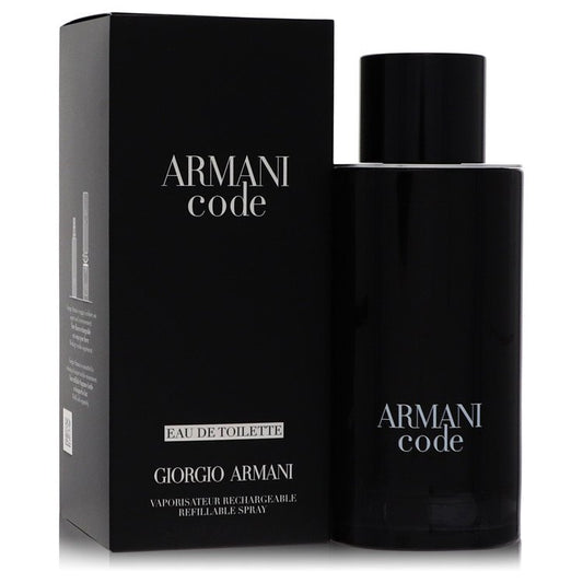 Armani Code 4.2 oz Eau De Toilette Spray Refillable For Men By Giorgio Armani