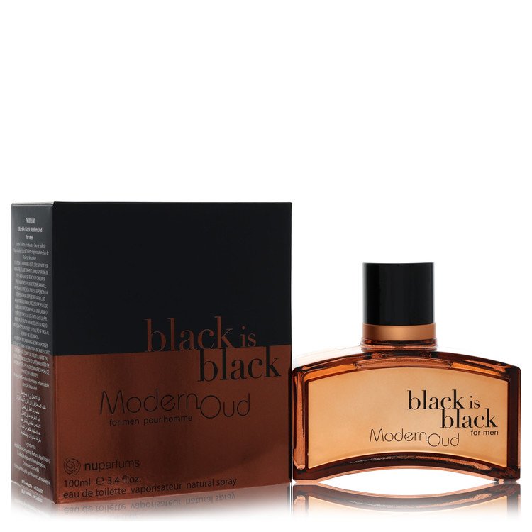 Black Is Black Modern Oud 3.4 oz Eau De Toilette Spray For Men By Nu Parfums