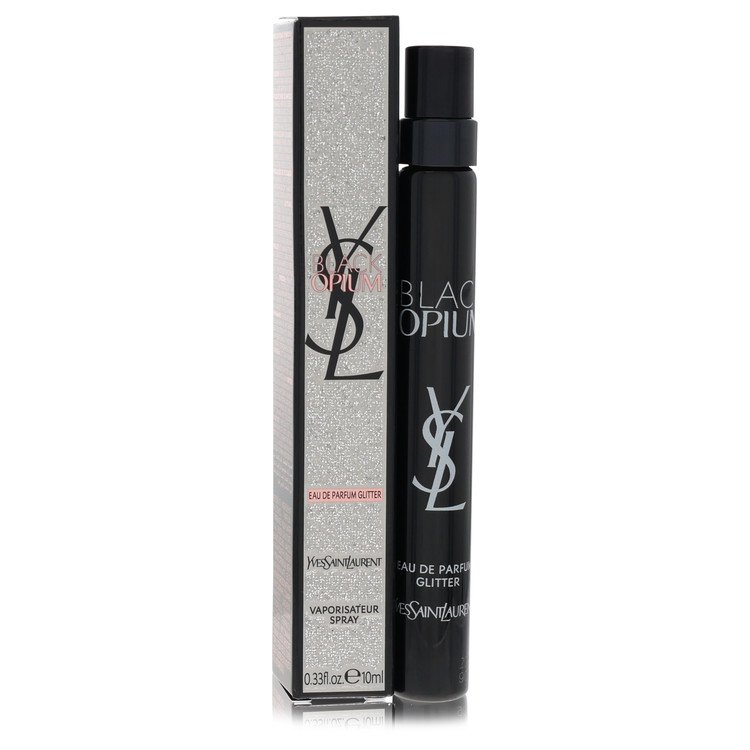 Black Opium Glitter Mini EDP Spray By Yves Saint Laurent 0.33 oz Mini EDP Spray For Women By Yves Saint Laurent