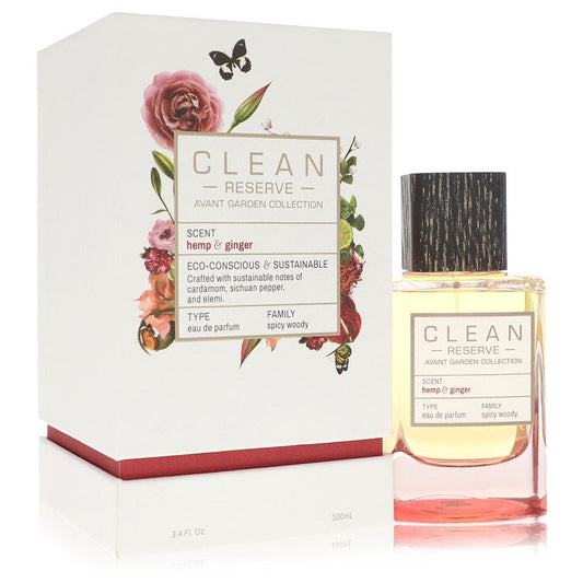 Clean Reserve Hemp & Ginger Eau De Parfum Spray 3.4 oz Eau De Parfum Spray (Unisex) For Women By Clean