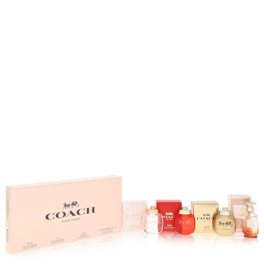 Coach Gift Set Coach Floral .15 oz Mini EDP + Coach Love .15 oz Mini EDP + Coach Gold .15 oz Mini EDP + Coach Dreams Sunset .15 oz Minni EDP For Women By Coach