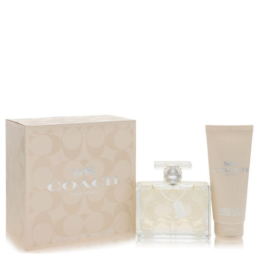 Coach Signature Gift Set 3.3 oz Eau De Parfum + 3.3 oz Body Lotion Travel Set For Women By Coach