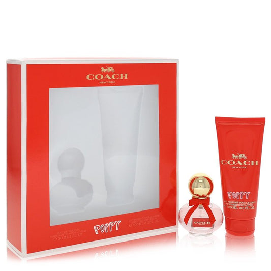 Coach Poppy Gift Set 1 oz Eau De Parfum Spray + 3.3 oz Body Lotion For Women By Coach