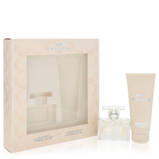 Coach Signature Gift Set 1 oz Eau De Parfum Spray + 3.3 oz Body Lotion For Women By Coach
