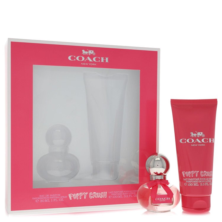 Coach Poppy Crush Gift Set By Coach 1 oz Eau De Parfum Spray + 3.3 oz Body Lotion For Women By Coach