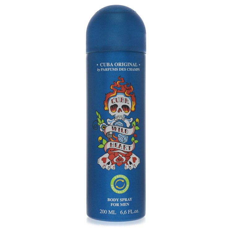 Cuba Wild Heart 6.7 oz Deodorant Spray For Men By Fragluxe