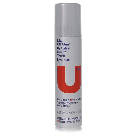 Designer Imposters U You Deodorant Body Spray 2.5 oz Deodorant Body Spray (Unisex) For Women By Parfums De Coeur