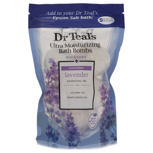 Dr Teal's Ultra Moisturizing Bath Bombs Five 1.6 oz Moisture Soothing Bath Bombs with Lavender, Essential Oils, Jojoba Oil, Sunflower Oil 1.6 oz Five (5) (Unisex) For Men By Dr Teal's