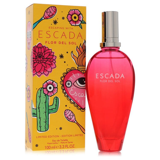 Escada Flor Del Sol Eau De Toilette Spray 3.4 oz Eau De Toilette Spray (Limited Edition) For Women By Escada