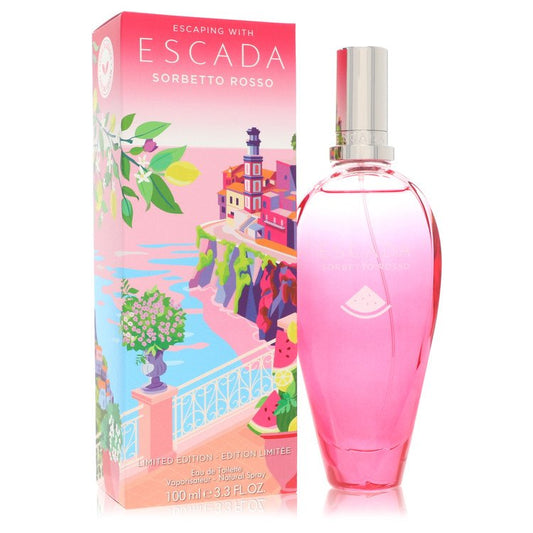 Escada Sorbetto Rosso Eau De Toilette Spray 3.3 oz Eau De Toilette Spray (Limited Edition) For Women By Escada